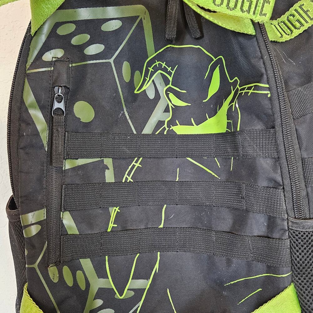 The Nightmare Before Christmas Oogie Boogie Backpack Black Neon Green - Picture 3 of 15
